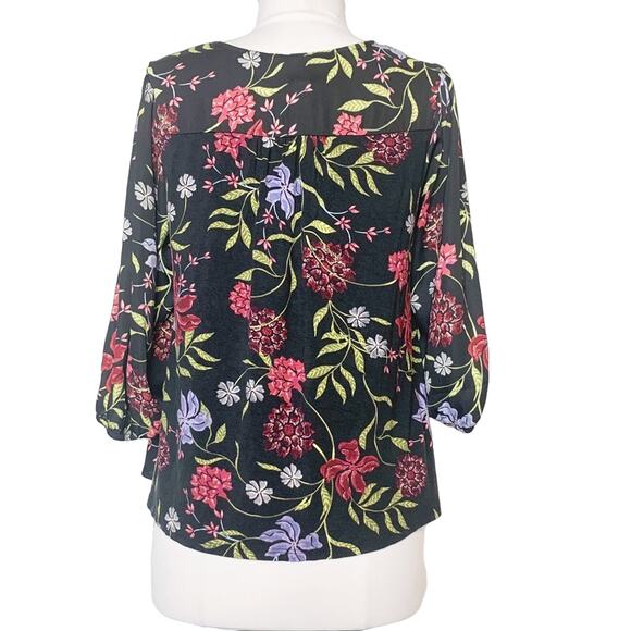 Anthropologie Dolan Cherie floral babydoll top small petite - Picture 6 of 8